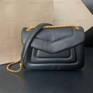 10A Calidad de espejo Diseñadores de lujo Bolso de cabeza de serpiente Pequeño 22.5 cm Bolso de cuero real para mujer Clssic Bolso de solapa negro Bolso bandolera con cadena de hombro con caja