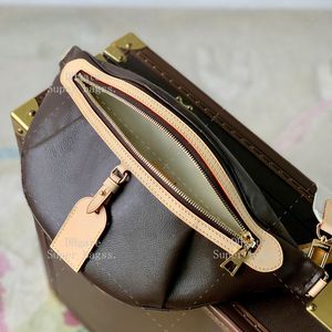 10A Calidad de espejo Bolso de hombro de lujo Bolso de lona 38 CM Bolso de cintura de cuero de vaca Diseñador Denim Fanny Bag Bolso de diseñador para mujer Caja con correa YL311