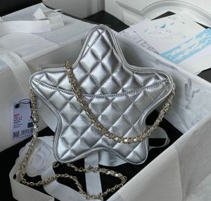 10A qualité miroir nouveau cuir de veau femmes sacs à bandoulière en cuir véritable designer pentagramme étoiles sacs à chaîne sac à main de luxe sac à main à glissière portefeuille avec boîte
