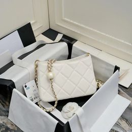 10a miroir de qualité blanc sac de créateur sac hobo mini sac de femmes en cuir authentique sac matelassé 18 cm sac à main de sac à main de luxe sac à main