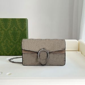 10A Espejo Qualitydesigner Bag Luxuries Diseñadores Bolso de cadena Cuero genuino Mujer Bolsos cruzados Bolso de hombro de lona con caja