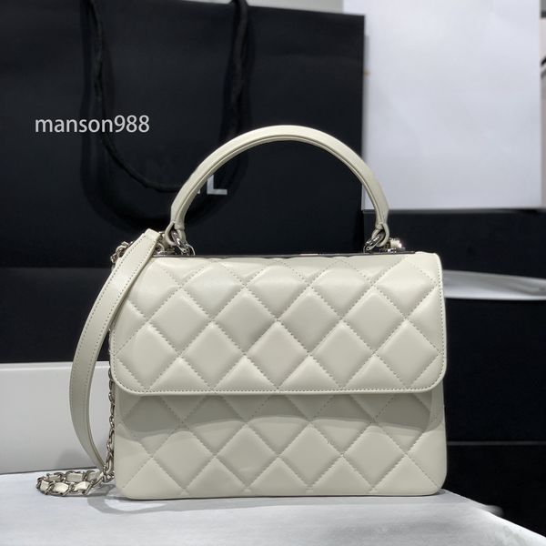 10A Bolso de hombro de lujo de calidad original Bolso de diseñador 25 cm Bolso de moda para mujer Bolso cruzado de cuero genuino de alta calidad Cartera de mujer con cadena de gama alta con caja