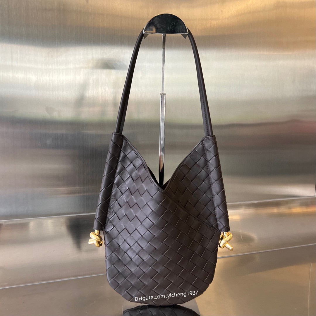 10A Quality BV's Solstice Small Size 26cm Shoulder Bag Handbag Women Famous Brands Designer Intrecciato Sheepskin Weave Luxury Lidy Underarm Bag Free Shipping