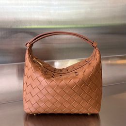 10A Quality BV's Wallace Designer Bag 22cm Burlywood Color Intrecciato Cuero de vaca tejido Lunch Bag Tote Bag Luxury Fashion Women Shoulder Bag Envío gratis