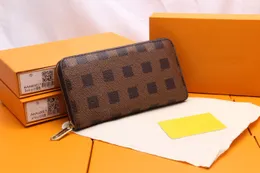 10a de qualité de mode Femmes portefeuille portefeuille authentique portefeuille en cuir single portefeuille dame dames longues classiques avec carte de boîte orange m60017