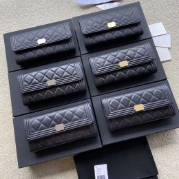 10A qualité véritable portefeuille en cuir pour hommes avec boîte de luxe designers portefeuille femmes portefeuille pure porte-carte de crédit passpo295n