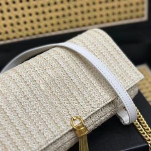 10a Kwaliteit Raffia's Stroweve Cosmetische tassen mode dames tote schoudertas kwast tas make -up stokbrood tas heren reisketen schouder messenger crossbody tas