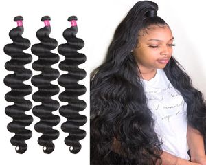 10A Ruwe Menselijk Haar Bundels 3038inch Body Wave 145 Bundels Aanbiedingen Braziliaanse Human Hair Extensions Peruaanse Remy Haar Steil Lon7232075