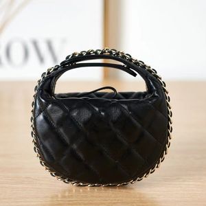 10A Retro Mirror Quality Designer Sac Pring Nouveau cuir en cuir 23c Dîner Handheld Houlder Crobody Claic FaHion Veratile Diamond Lattice Round Type Mall P3095