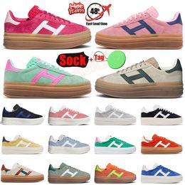 10A Rétro Miroir Qualité Designer Bold Femme Chaussures Épaisses Semelles Casual Rose Glow Gum Veet Femmes Baskets Og Vegan Crème Collegiate Vert Dhgate Jogging Marche