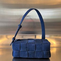 10A Retro Mirror Quality Designer Brick Brick Cassette 23.5 cm Hand Women Marques célèbres Fashion Intrecciato Denim Weave Weling Livraison gratuite V