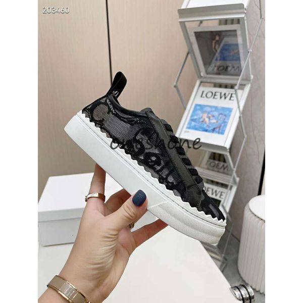 10A Rétro Miroir Qualité Designer Dames S Chaussures En Cuir Rose Romantique Femmes Dentelle Casual Baskets De Sport Confortable Jogging Chaussure De Course