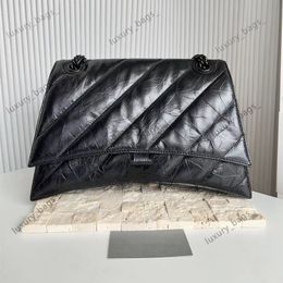 10a rétro Mirror Quality Designers Fashion Women Chain Crush Crossbody Bag Messenger Lady Wallet Racs Olefin en cuir Crocodile 32C