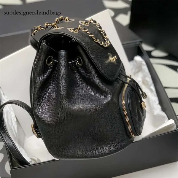 10A Retro Mirror Quality Designers Original Caviar Leather Designer Backpacks Bags Bags Fashion School Sacs avec boîte C138