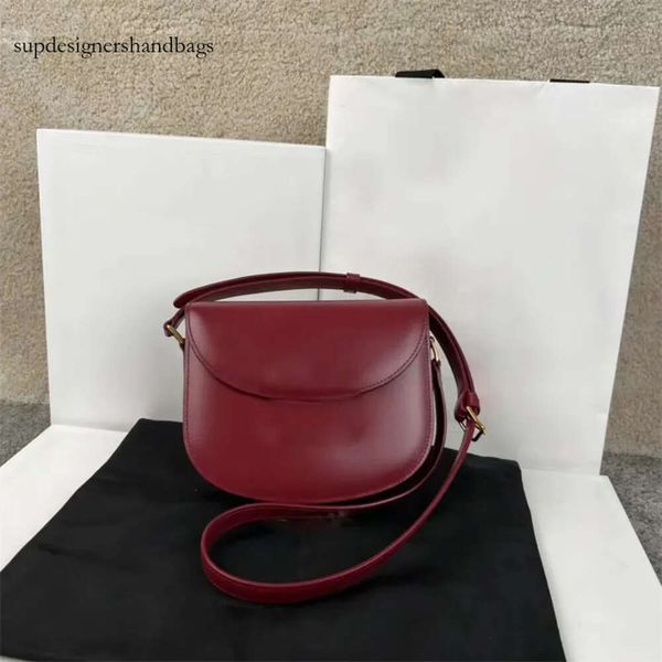 10A Retro Mirror Quality Designers Sacs Saddle Saddle Glossy Cow Cuir Bodin Cross Body Hands Mands Flap Messager Sac Messager Portefeuilles .C26