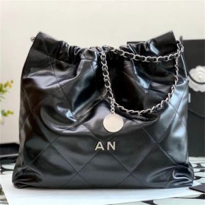 10A Sacs à bandoulière Miroir Qualité Designers de luxe Sac Sacs seau Sac à provisions en cuir de veau matelassé fourre-tout noir sac à main femme épaule argent chaîne sac G231191PE-9