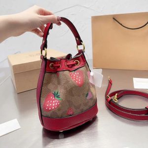 10A Bolsa de asas de fresa Totes de cuero MUJER LUJOS DISEÑADORES BOLSOS DISEÑADORES DE MODA BOLSOS Lady Messenger Crossbody Bolsas C-Letra Bolsa de hombro Monedero