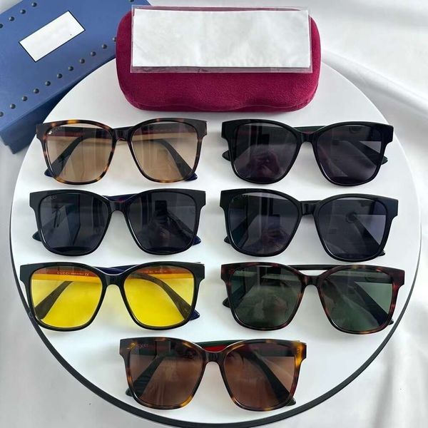 10A Gafas de sol Diseñador G 2024 Moda Metal Mujeres Espejo Clásico Marco grande Retro Street Beat Sunglass Versión alta Bandera correcta