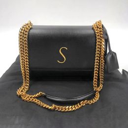 10a Flap Slap Soble Bag Womens Moda Diseñador Bolsos Luxurys Negro Cadena de Oro Moldia Crossbody Bolsas de cuero genuino Bolsos de hombro de embrague