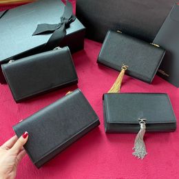 10A super originele kwaliteit 20 cm woc echte lederen ketting mini schoudertas klassieke Kate dames handtassen ladie crossbody clutch tote luxe ontwerpers tas met doos