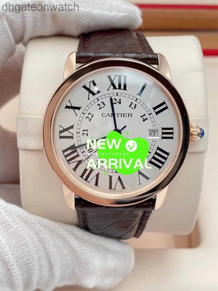 10A Top Counter Calidad Original 1: 1 Diseñador Catier Watches Ronde Series 18k Gold Mecánico Mecán Mensor W6701009