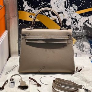 10a top crossbody tas draagtas ontwerper luxe schoudertas handtas 25 cm 28 cm epsom echt lederen handgemaakte waslijn match met doos paarse designer tas hoge kwaliteit