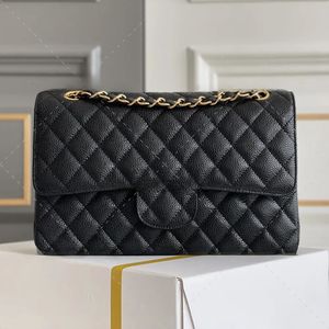 10A TOP Sac à main de créateur 25CM Sac à rabat Caviar Sac de luxe Sac de créateur pour femme Sac à bandoulière de haute qualité Sac à bandoulière design 10A Sac à chaîne de qualité miroir avec boîte