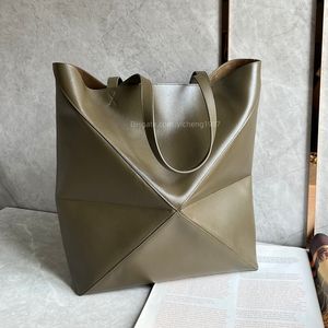 10A Top-level Replication Designer Tote Bag Big 42cm Luxury Shoulder Handbag Genuine Leather Underarm Bag Folding Bucket Bag Shopping Bag Free Shipping LE005