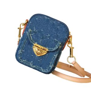 10A top originele enkele M82948 blauwe handtas schoudertas designer tas mini dames crossbody tas tas met grote capaciteit denim denim aankomst mobiele telefoon tas lippenstift tas