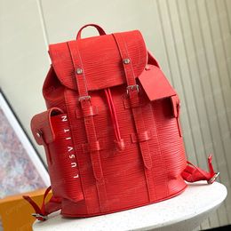 10A Bolsos de marca de alta calidad Mochila para hombres Mochila con estampado de cuero de moda Christop her Bag Bolsa para estudiantes universitarios Mochila para computadora Mochila nueva