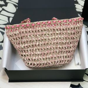 10A sac à bandoulière design de qualité supérieure 36cm dame sac fourre-tout en paille sac à bandoulière tressé avec boîte C517