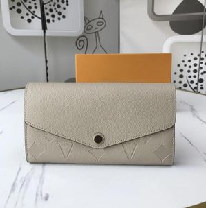 10A top qualité portefeuilles de créateurs de mode sac à main de luxe empreinte sarah pochettes lettres de fleurs porte-monnaie hommes femmes porte-cartes à carreaux avec sac à poussière original