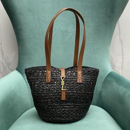 10a topkwaliteit gras geweven draagtas 38 cm designer tas lady handtas portemonnee met doos y085