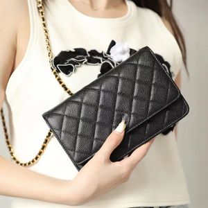 10A Bolso cruzado de cuero de alta calidad Cartera de cadena clásica 19 cm Bolso de hombro para mujer Bolsos de diseñador de moda Monedero cosmético para dama de gama alta con caja C007