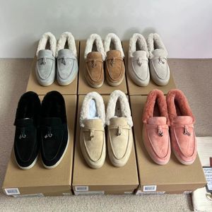 3 couleurs Loro Casual chaussure de luxe chaud hiver randonnée chaussure plate sneaker charmes marche femmes mocassin dame piana designer run top qualité hommes tazz chaussures habillées mocassins en plein air