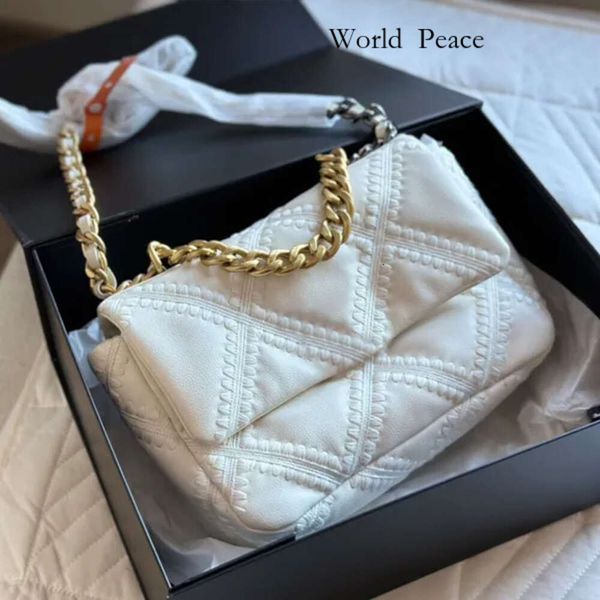 10a Top Quality Femmes Sac à main Sac de rabat concepteur de chèvre Skin Diamond Soft Geuthesine Le cuir Messenger Messenger Purse Letter Buckle Lady Cross 271 196 196