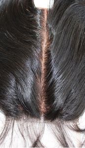 Clôture de base de la soie supérieure 10A 4x4 Vierge brésilienne en dentelle Clôture supérieure non transformée Hair Swiss Lace Bleached Knots9810601