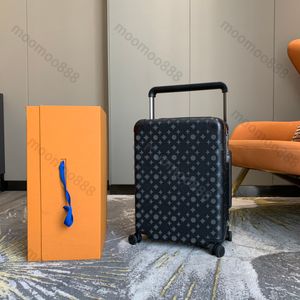 10a Top Tier Luxe ontwerpers Horizon 55 kofferspiegel Kwaliteit Boarding Rolling Roller Spinner Travel 4 Wheel Men Women Trolley Case Box Black Embossed Trunk Bag