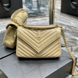 12A gloednieuwe spiegelkwaliteit designer kleine collegetassen luxe dames messenger handtassen echt leer gewatteerde flaptas portemonnee zwarte schouderriem doos kettingtas