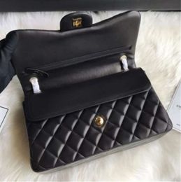 10A Top Tier Qualité Jumbo Double Flap Sac De Luxe Designer En Cuir Véritable Caviar Agneau Classique Tout Noir Sac À Main Matelassé Sac À Main Épaule Festival Sacs YY9120