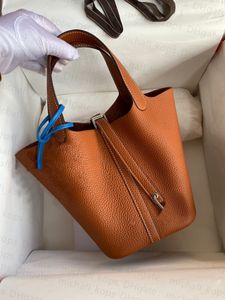 10A top plantaardige mand tas crossbody schoudertas spiegel kwaliteit 1:1 designer tas goud en zilver slot gesp vrouwen capaciteit geïmporteerd luxe echt leer met doos