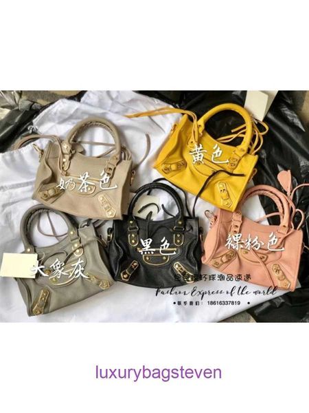 10A Versión superior Bag Mujeres Balencigs le Cagole Diseñador bolsas bolsas max auto producido ciudad ciudad diseño de cuero de cabra de cabra y logotipo real