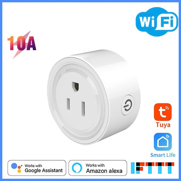 Prise intelligente WiFi US 10A TUYA, télécommande, appareils ménagers, vie intelligente, fonctionne avec Alexa Google Home, sans Hub