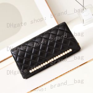 10A + pochettes pour femmes sacs de créateur mode luxe perle en peau de mouton pochettes bouton rabattable portefeuille sac de dîner avec boîte