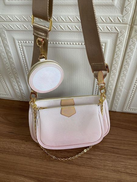 10A Femmes Designer Sac Pochette Crossbody Sac en cuir Sac à main Portefeuille sur chaîne Sangle Sac à main Sacs à bandoulière Messenger Classic 3pcs 3 pièces Set Lady