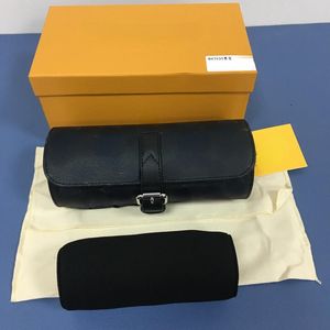 10AAA Case Designer Box Koppeling voor heren 3 PCS WATCH BESCHERMING CANVAS LEDERDE MENSENDE MANNEN Wallet Bag H47530 H4750
