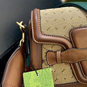 10AAAAA Mini bolso bandolera de lona de alta calidad, bolso cruzado de cuero, bolso de hombro con tapa, bolso de diseñador de marca clásico