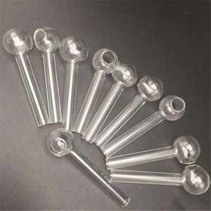 10 cm 12 cm haute qualité verre tuyaux clair brûleur à mazout Tube Pyrex main tuyau d'eau ongles conseils