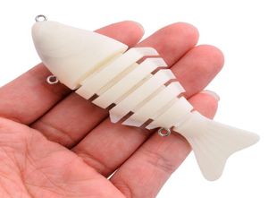 10cm 14g ongeverfd swimbait kunstaas Multi Jointed vis Wobblers Levensechte blanco visaas 7 segmenten swimbait visgerei 20st 29494503