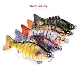 10cm 15 5g Multi-section Hameçon Dur Appâts Leurres 6 # Triple Hameçons Hameçons 5 Couleurs En Plastique Mixte Engins De Pêche 5 Pièces Lot243v